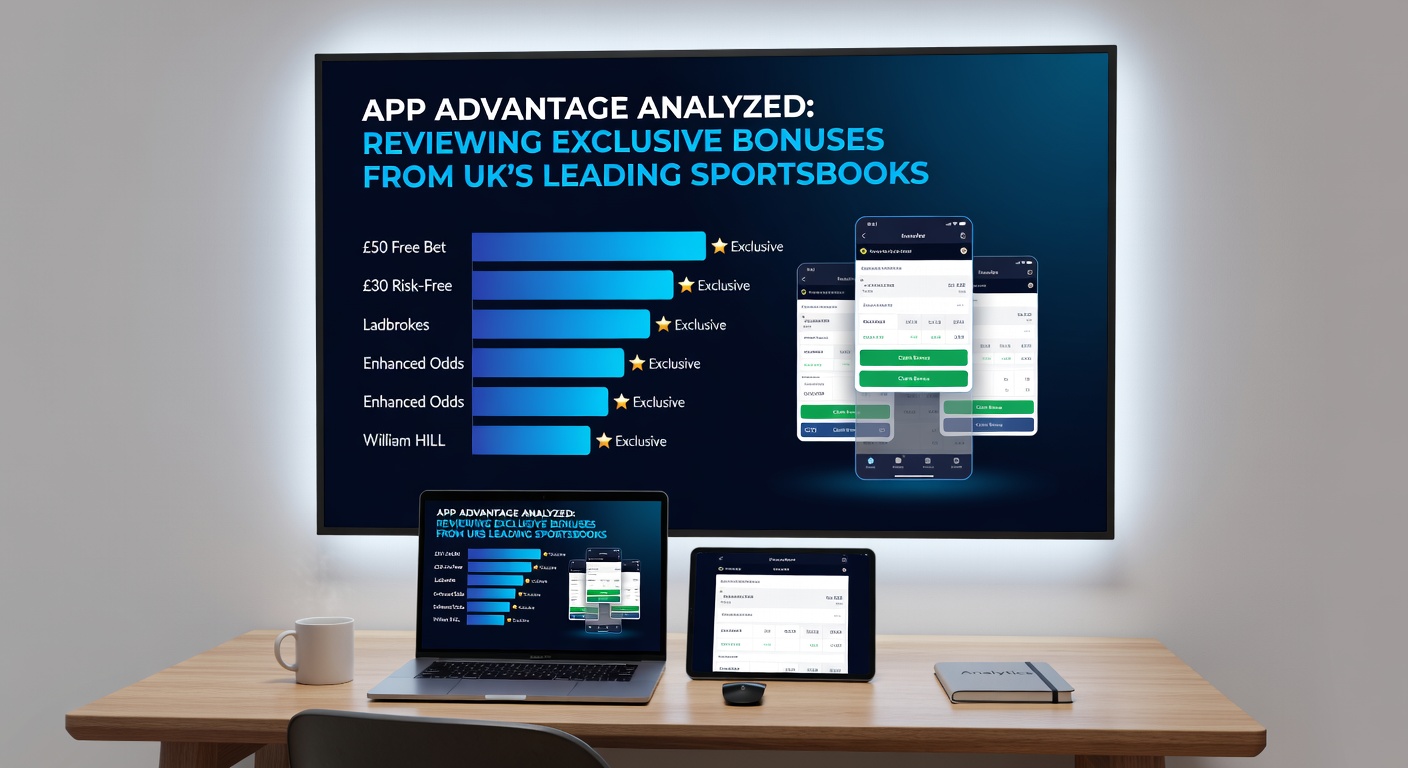Comparison chart of UK sportsbook app bonuses, highlighting odds boosts, free bets, and cashback rates across Bet365, William Hill, and Paddy Power