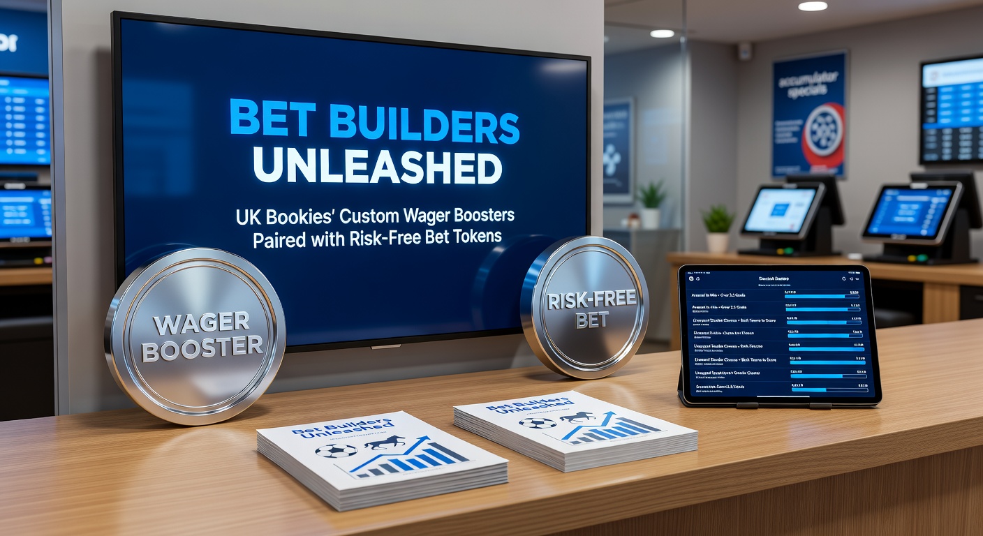 Screenshot of a mobile betting app highlighting a bet builder with odds boost applied, risk-free token activated, and potential payout calculator showing amplified returns on a Premier League match