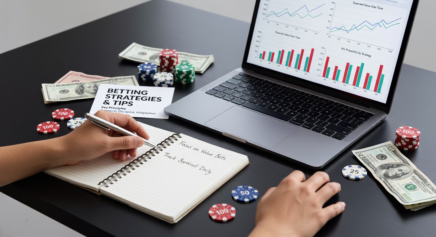 Graph showing bankroll growth over time with disciplined betting strategies