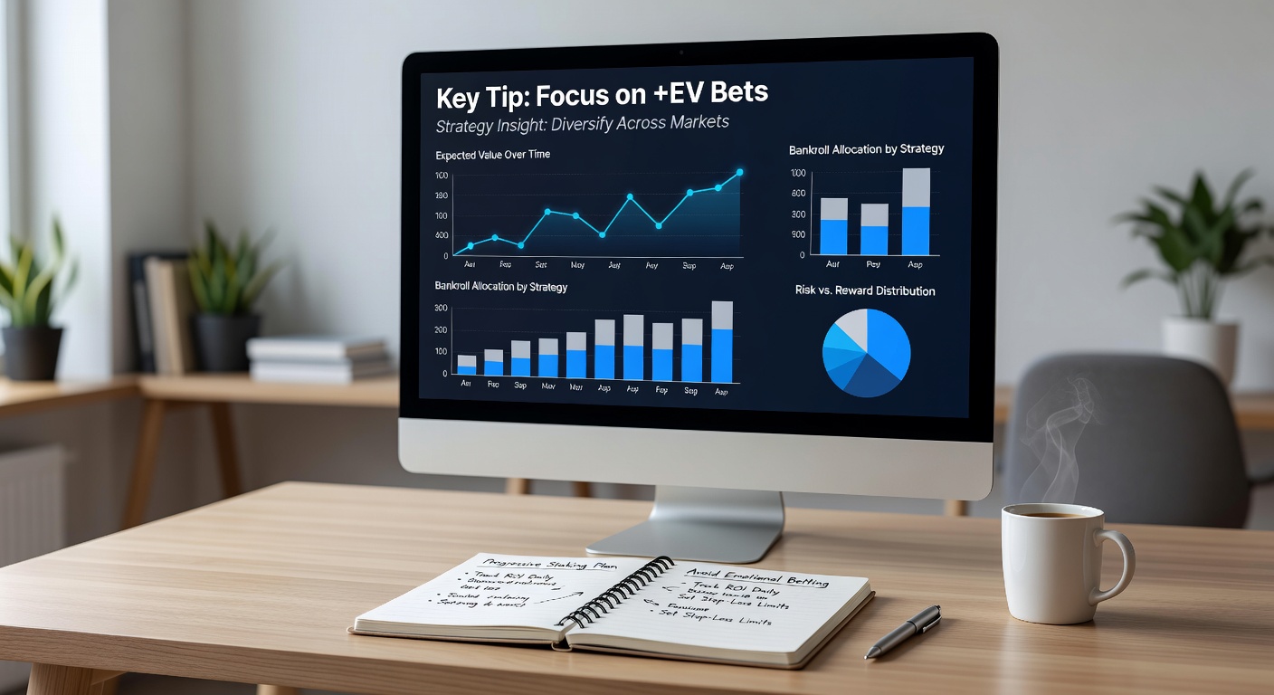 Infographic illustrating value betting calculations and arbitrage opportunities in sportsbooks
