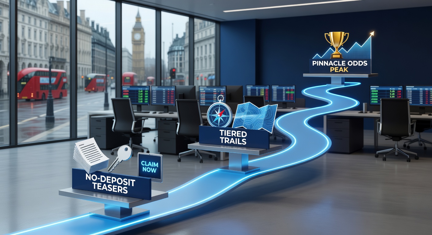 Close-up chart of mid-to-top tier bonuses, featuring icons for cashback refunds, enhanced odds percentages, and VIP exclusive peaks in UK bookmaker programs
