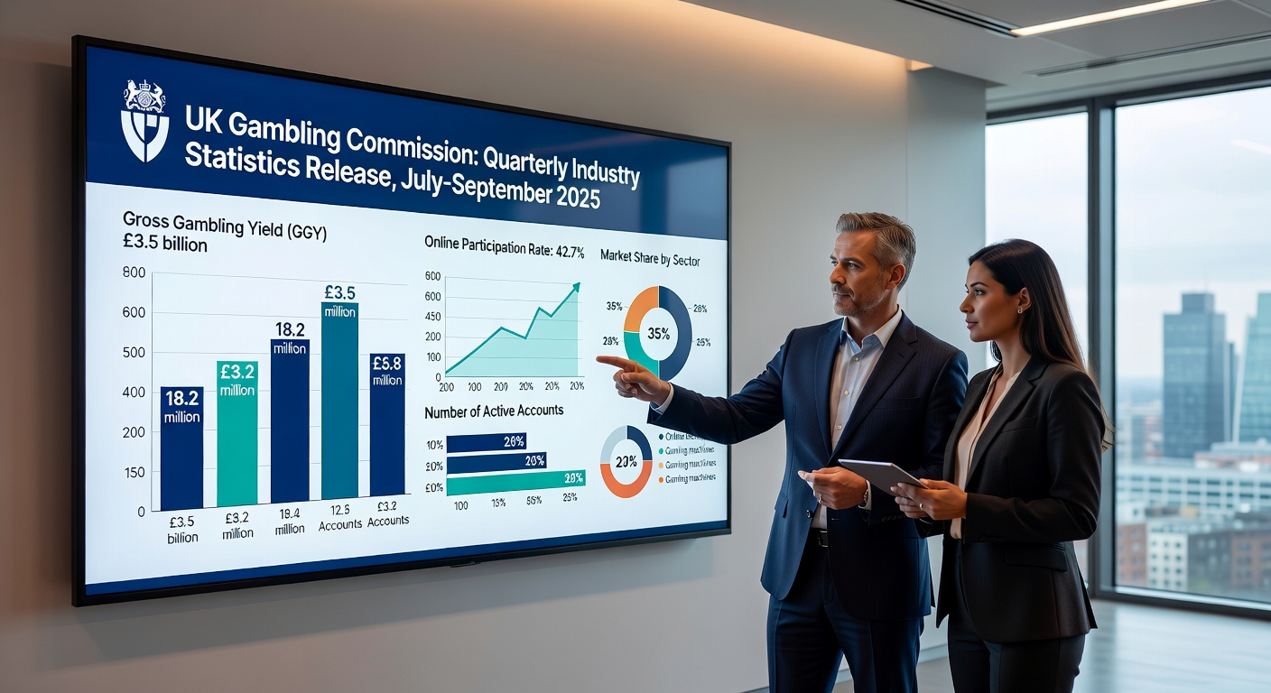 Infographic depicting the dominance of online casinos and lotteries in the latest UK gambling statistics
