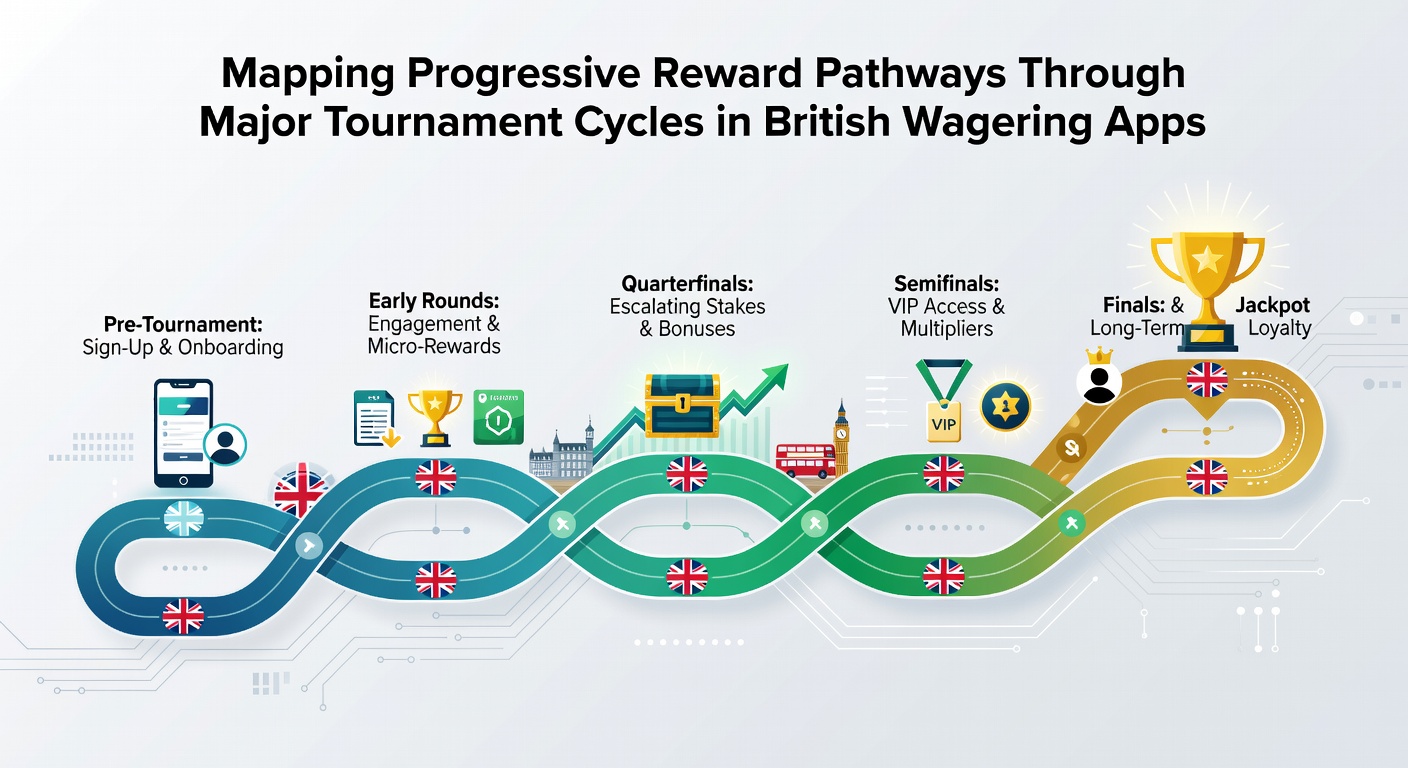 Screenshot of a British wagering app interface displaying progressive reward tiers during a tournament cycle