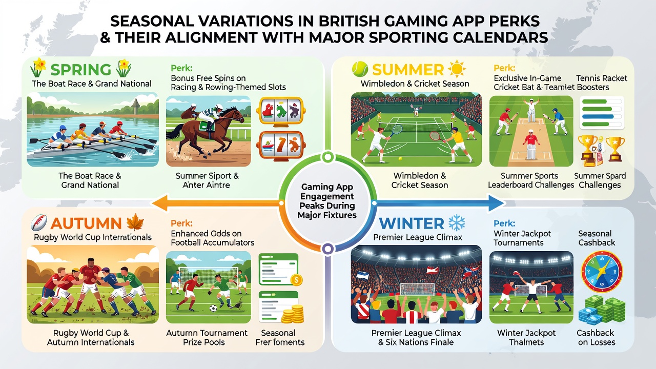 Mobile screens showing aligned perks for cricket, rugby and horse racing seasons in British betting apps