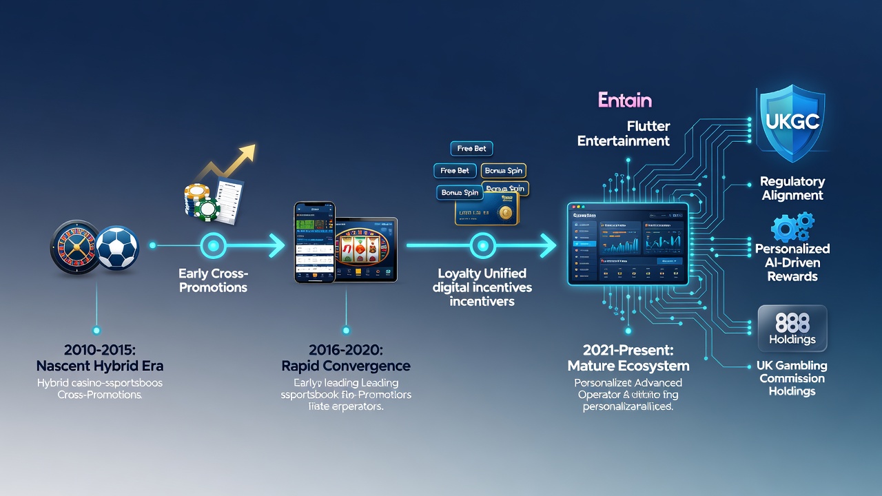 Infographic illustrating hybrid promotion structures used by leading UK betting operators in 2025 and 2026